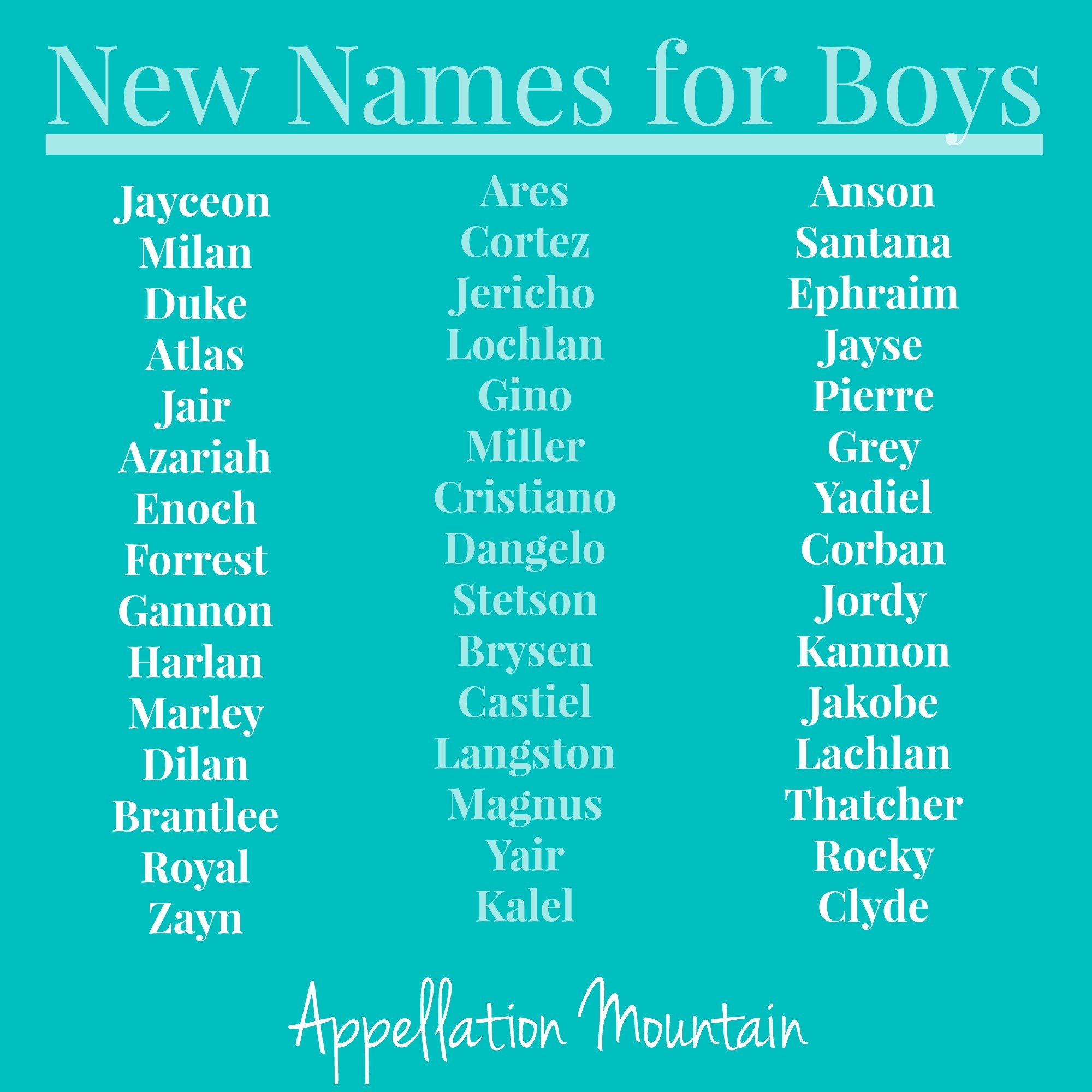 Cool And Unusual Boy Names