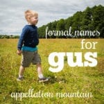 Formal Names for Gus: August, Angus, and More