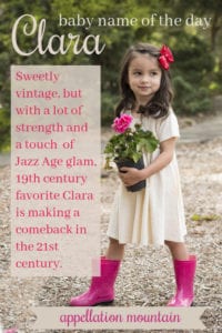 Clara: Baby Name of the Day