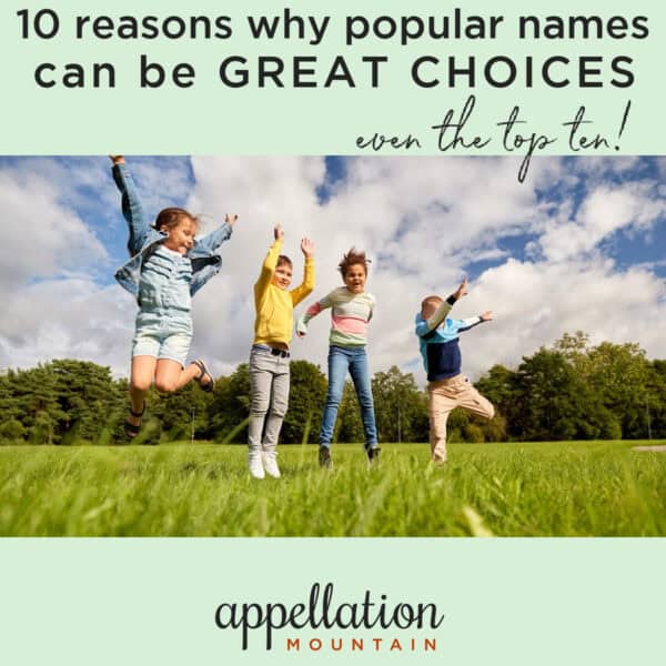 group of children jumping in field against blue sky full of clouds; good reasons to use common names
