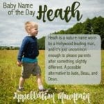 Heath: Baby Name of the Day
