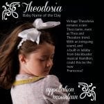 Theodosia: Baby Name of the Day