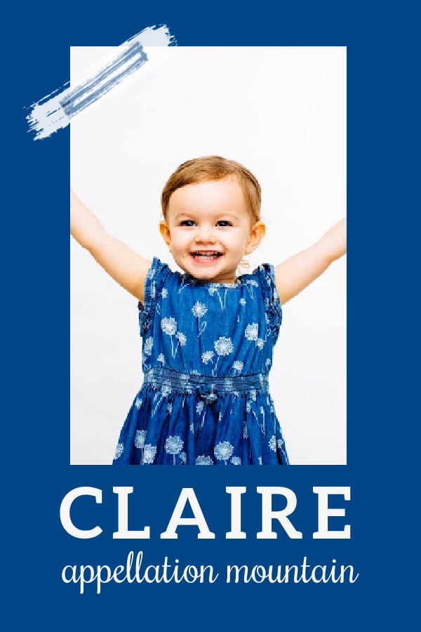 Baby Name Claire: Tailored Classic - Appellation Mountain