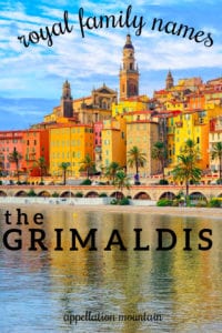Grimaldi royal family names