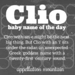 Clio: Baby Name of the Day