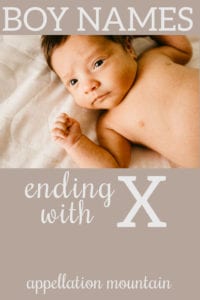 boy names ending with X