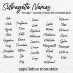 Suffragette Names