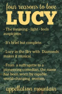 Lucy: Baby Name of the Day