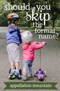 Should you skip the formal name?