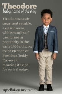 Theodore: Baby Name of the Day - Appellation Mountain