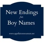 New Endings for Boy Names: s, r, t, and a