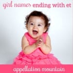 girl names ending in et