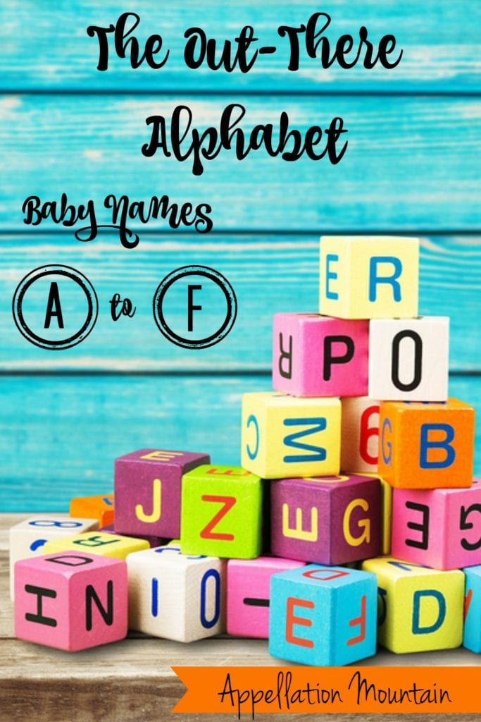 out there alphabet baby names a to f