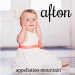 Afton: Baby Name of the Day