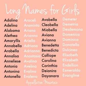 Long Names for Girls