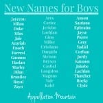 New Names for Boys