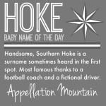 Hoke: Baby Name of the Day