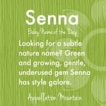 Senna: Baby Name of the Day