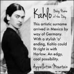 Kahlo: Baby Name of the Day