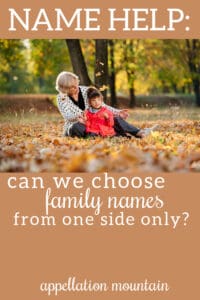 Name Help: Choosing Names from One Side Only
