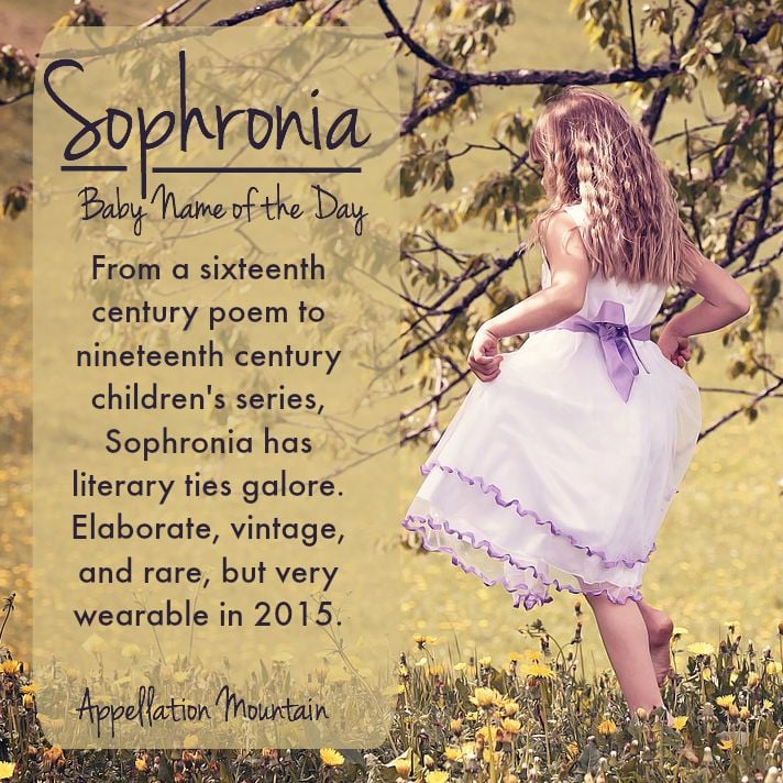 Sophronia: Baby Name of the Day