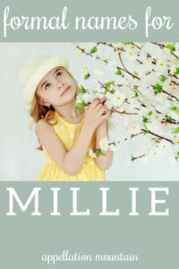 formal names for Millie