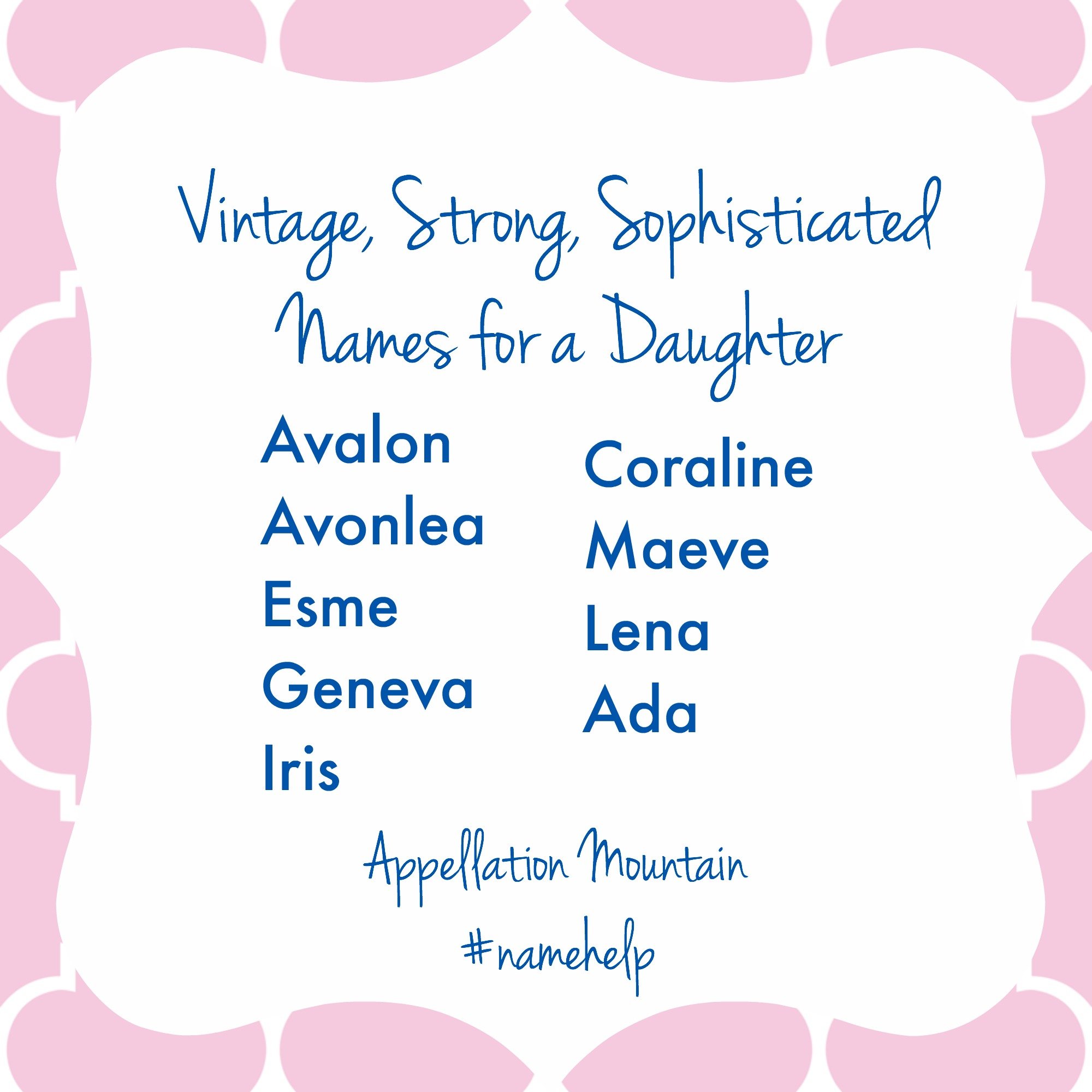 Vintage Strong Sophisticated Names for Girls