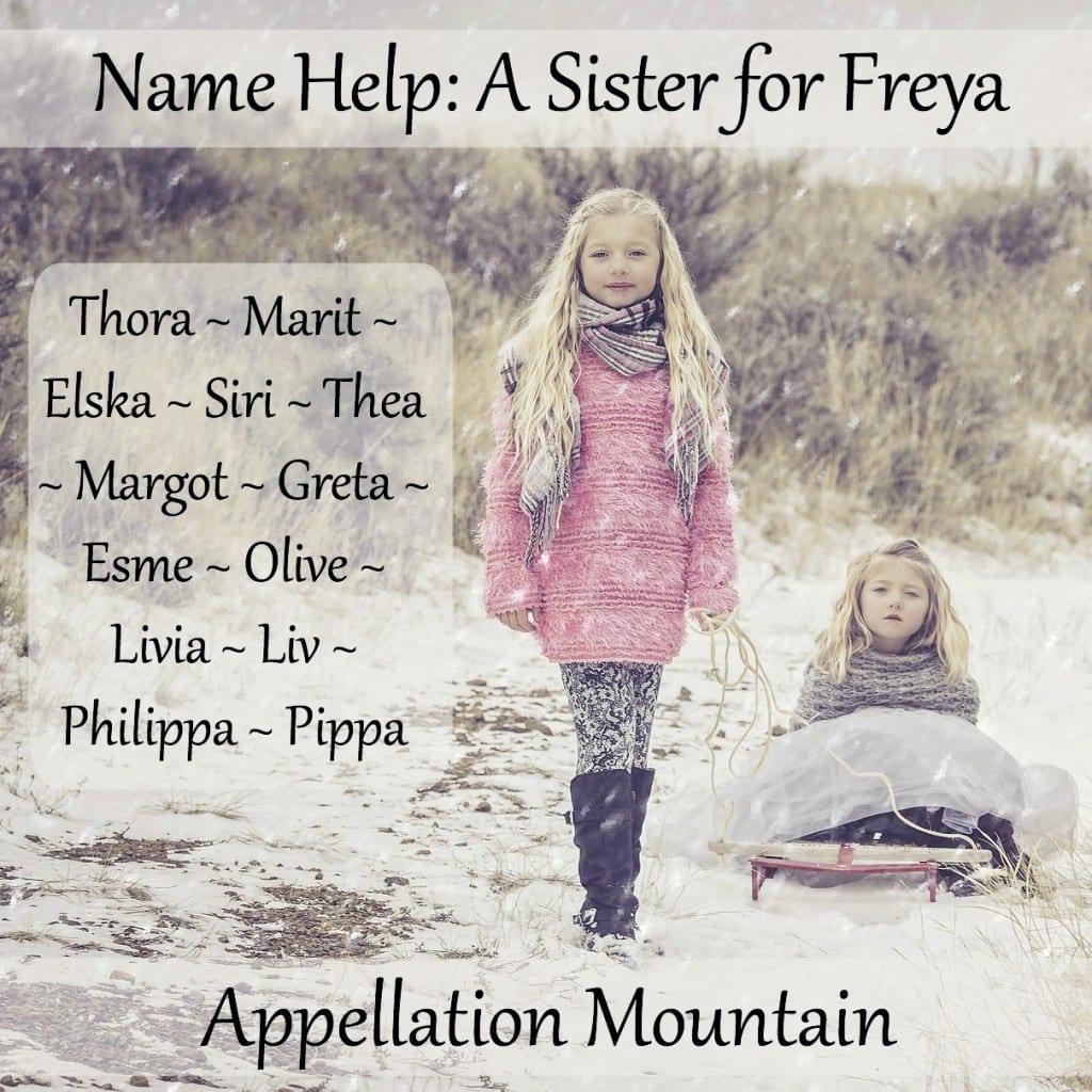 Name Help: A Sister for Freya