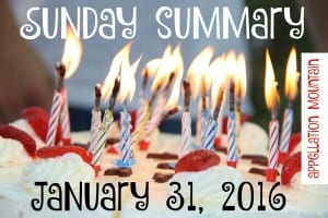 Sunday Summary 1.31.16