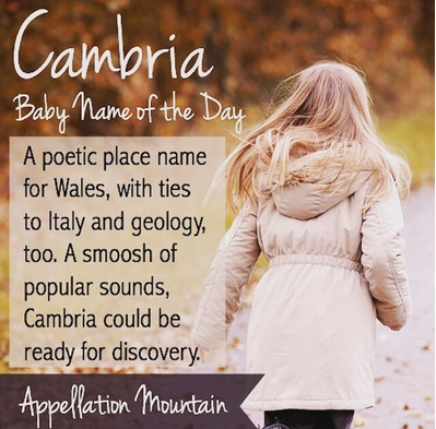 Cambria: Baby Name of the Day