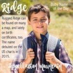 Ridge: Baby Name of the Day