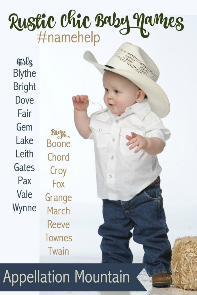 Name Help Rustic Chic Baby Names Appellation Mountain