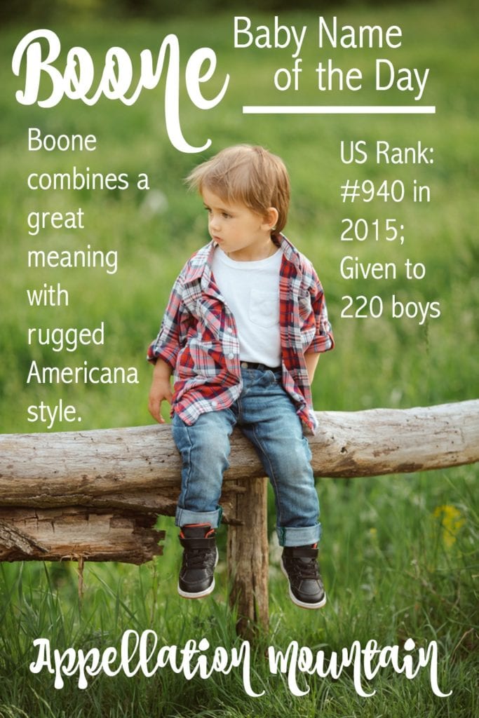 Boone: Baby Name of the Day