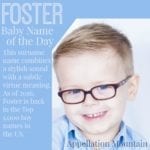 Foster: Baby Name of the Day