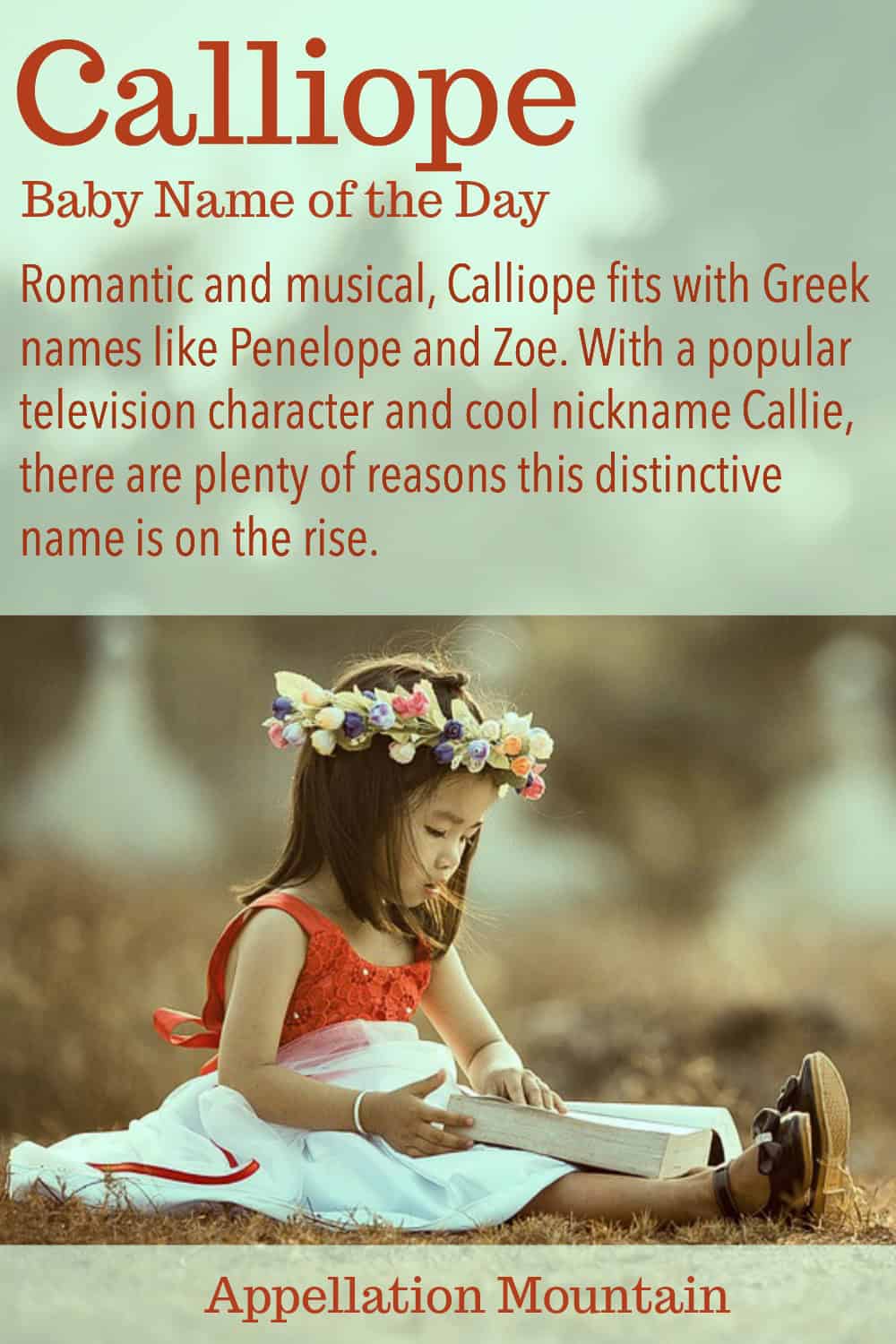 Calliope Baby Name of the Day Appellation Mountain