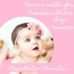 Name Help: A Sister for Anastasia Grace