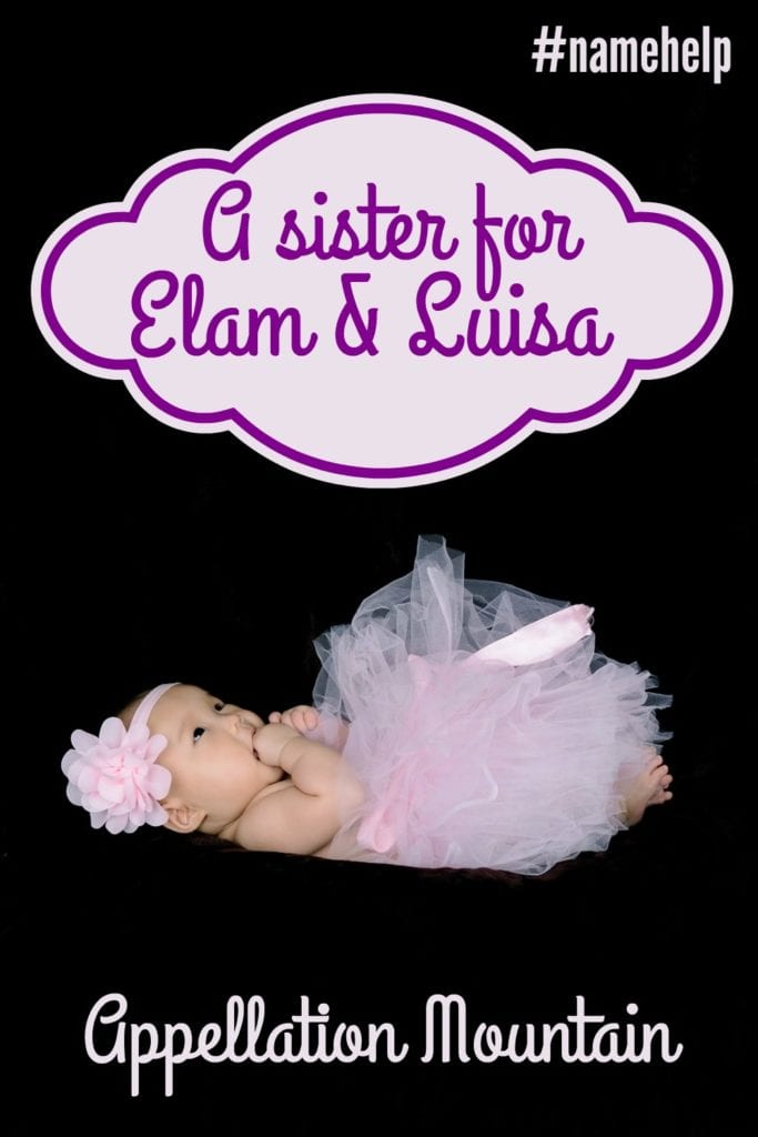 Name Help: A Sister for Elam and Luisa