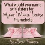 Name Help: Twin Sisters for Wynne Louise