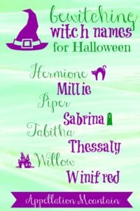 Halloween Baby Names 2017: Witches Win! - Appellation Mountain