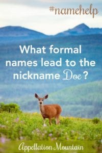 Name Help: Formal Names for Doe