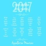 Most Popular Boy Names 2017: Appellation Mountain edition