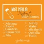 Best Pinterest Baby Names 2017