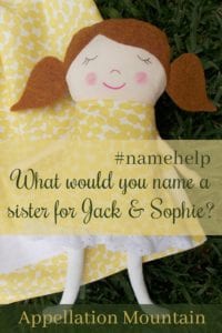 Name Help: A SIster for Jack and Sophie