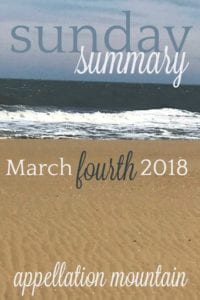 Sunday Summary 3.4.18