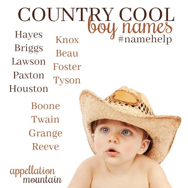 Country Cool Boy Names