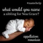 Name Help: A Sibling for Noa Grace