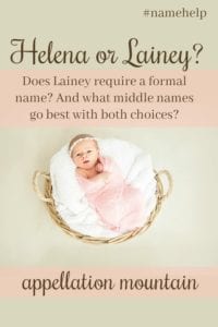 Name Help: Helena or Lainey