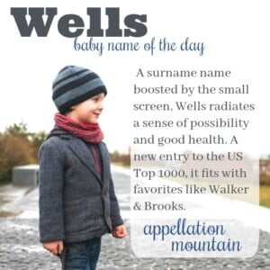 Wells: Baby Name of the Day