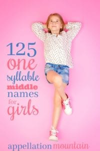 One-Syllable Middle Names for Girls