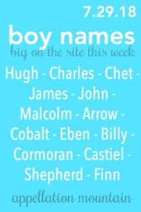 Boy Names 7.29.18